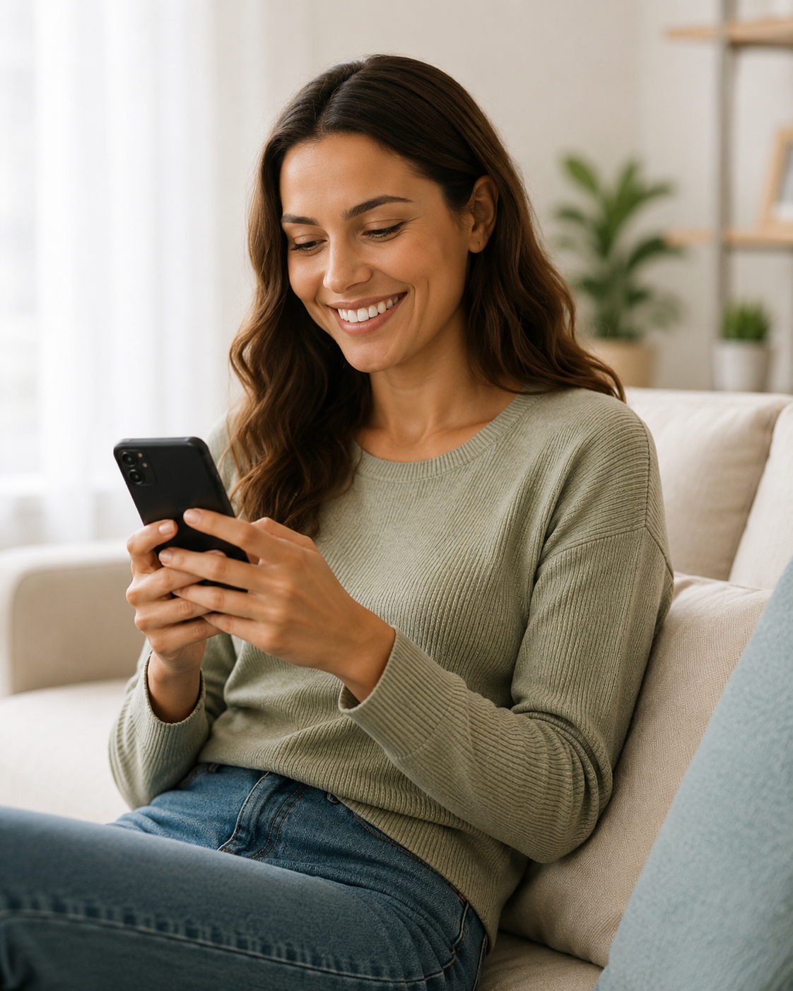 Person paying on phone